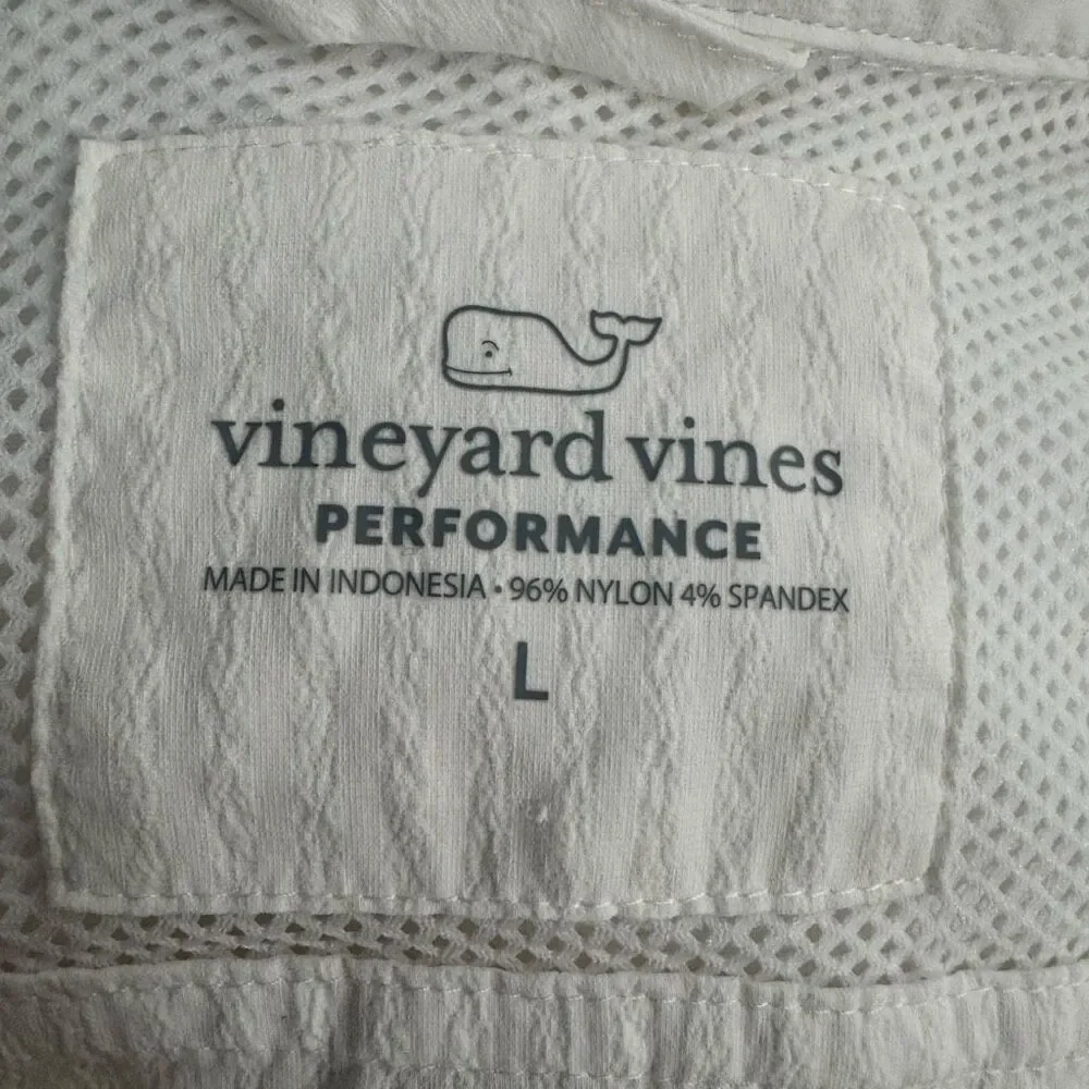 Vineyard Vines Girls White Harbor Seersucker Dress Swim Cover Up L